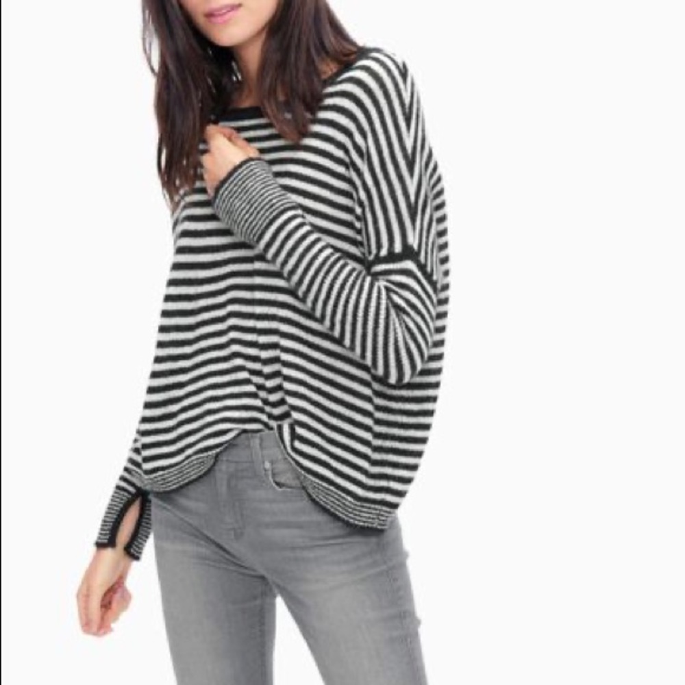 Spledid B&W Stripe Sweater